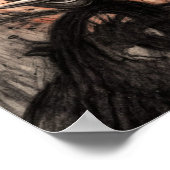 Poster Biker Races Steam Train Desert Sunset Charcoal Art (Coin)