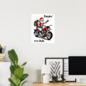 Poster Biker Santa Claus (Bureau à domicile)