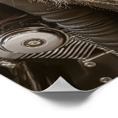 Poster Biker Woman Pink Bubble Gum Bubble Stylish (Coin)