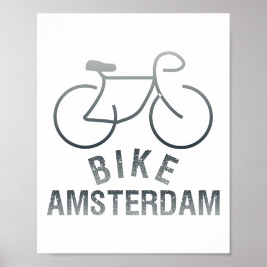Poster Biking Amsterdam Netherlands Graphic _1  (Devant)