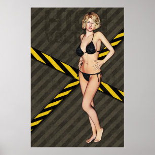 Poster Bikini Babe industriel