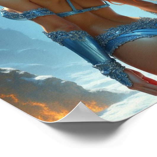 Poster Bikini déesse du feu et de la glace (Coin)