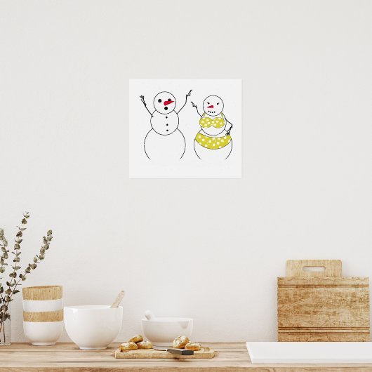Poster Bikini Time Snowmen (Cuisine)