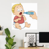 Poster Bilan de la température du bébé Santé pédiatrique (Bureau à domicile)