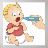 Poster Bilan de la température du bébé Santé pédiatrique (Devant)