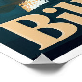 Poster Bilbao Espagne Vintage voyage d'art (Coin)