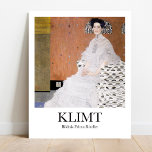 Poster Bildnis Fritza Riedler par Gustav Klimt<br><div class="desc">Add a touch of elegance to your home with this beautiful poster of Gustav Klimt's "Portrait of Fritza Riedler" Painted en 1906, this portrait depicts Fritza Riedler, the wife of Alois Riedler, seated in armchair. Klimt's imagination takes over in this piece, as the armchair is transformed into a two-dimensional outline...</div>