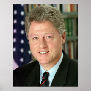 Poster Bill Clinton président démocrate Maison Blanche