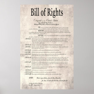 POSTER BILL DES DROITS DES ÉTATS-UNIS 2