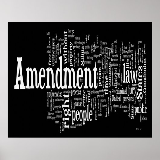 Poster Bill of Rights Word Cloud (Devant)