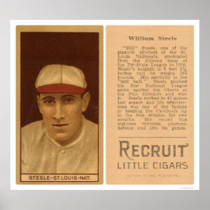 Poster Bill Steele Cardinals Baseball 1912