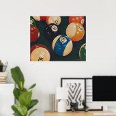 Poster Billard (Bureau à domicile)