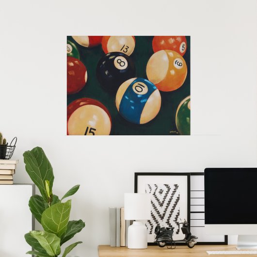 Poster Billard (Bureau à domicile)