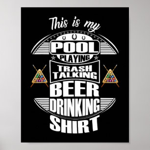 Poster Billard 8 Ball Pool Joueur Sarcasm Humour de nouve