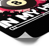 Poster Billard 8 Ball Pool Player Il A Fonctionné 8 Dans  (Coin)