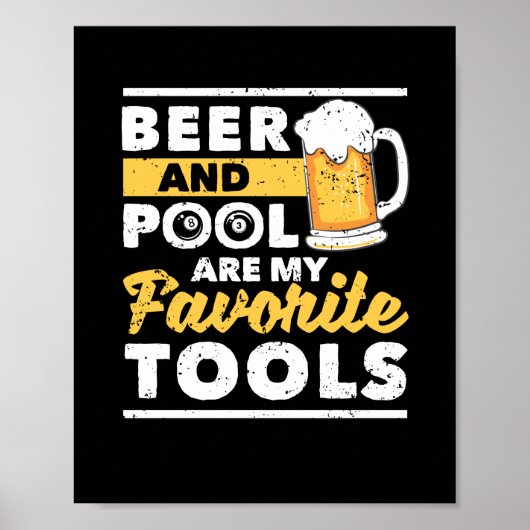 Poster Billard amusant billard 8 billard (Devant)