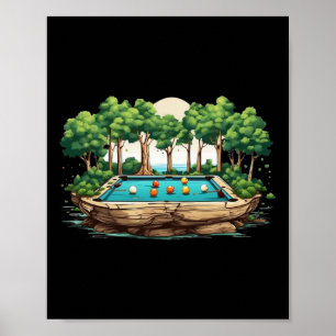 Poster Billard amusant Billard Art Billard Jouer Joueurs 