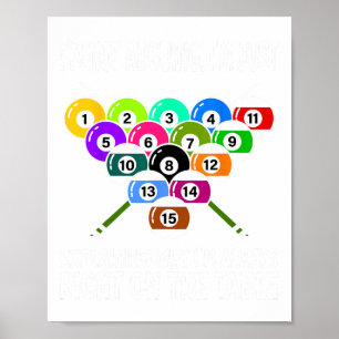 Poster Billard amusant Billard Hommes Femmes Billard Joue