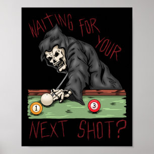 Poster Billard amusant Joueur Billard