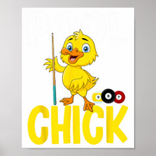 Poster Billard amusant poussette 8 balles femmes mignonne
