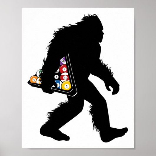 Poster Billard Bigfoot Avec Billard Sasquatch Snooker (Devant)