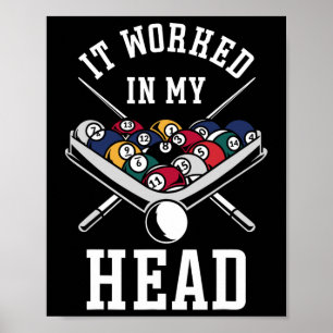 Poster Billard Billard Lecteur Ball Il A Travaillé Dans M