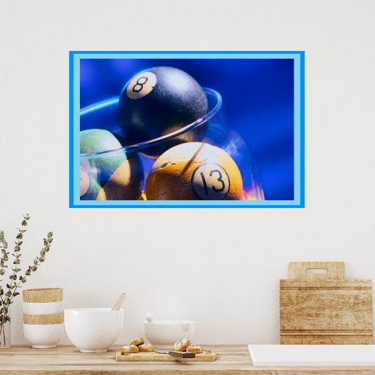 Poster Billard bleu (Cuisine)