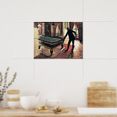 Poster Billard - Caillebotte, célèbre peinture, (Cuisine)