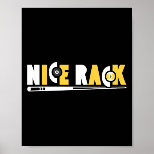 Poster Billard de piscine en rack Joueur amusant 2
