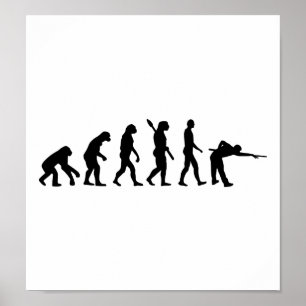Poster Billard de pool d'évolution