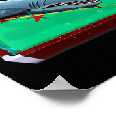 Poster Billard de requin de piscine 8 9 Ball Stright Caro (Coin)