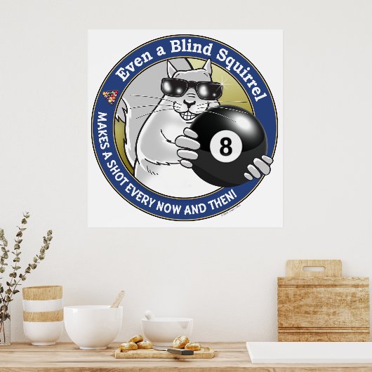 Poster Billard d'écureuils aveugles (Cuisine)
