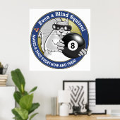 Poster Billard d'écureuils aveugles (Bureau à domicile)