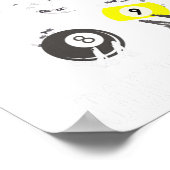 Poster Billard Drôle Billard Il Ne Le Pose Pas (Coin)