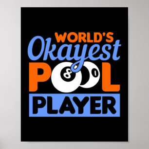 Poster Billard du joueur de billard World Okayest