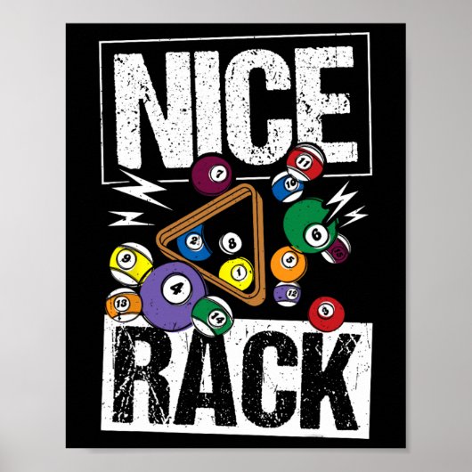 Poster Billard en rack (Devant)