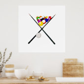 Poster Billard et billes de piscine (Cuisine)