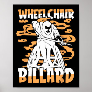 Poster Billard Fauteuil roulant - Table 9 Ll Pool