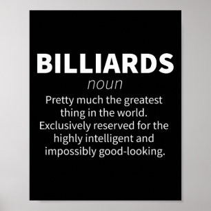Poster Billard Funny Définition Pool Snooker Player Gif