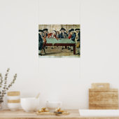 Poster Billard, gravure du XVIIIe siècle par R.Sayer (Cuisine)