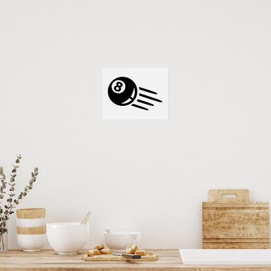 Poster Billard huit balles (Cuisine)