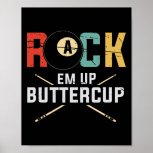 Poster Billard Joueur de billard Rack Em Up Boutique de t