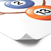 Poster Billard Noël Snowman Avec Table De Billard (Coin)