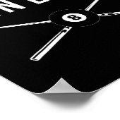 Poster Billard Pool Player Conception Avec Huit Balles Fa (Coin)
