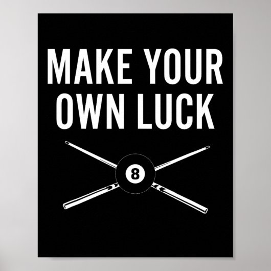 Poster Billard Pool Player Conception Avec Huit Balles Fa (Devant)