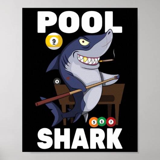 Poster Billard - Pool Shark - Snooker Player - R Pub - (Devant)