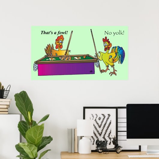 Poster Billard poulet (Bureau à domicile)
