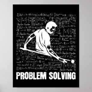Poster Billard Problème Résoudre les joueurs Solution de