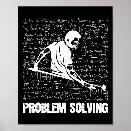 Poster Billard Problème Résoudre les joueurs Solution de (Devant)