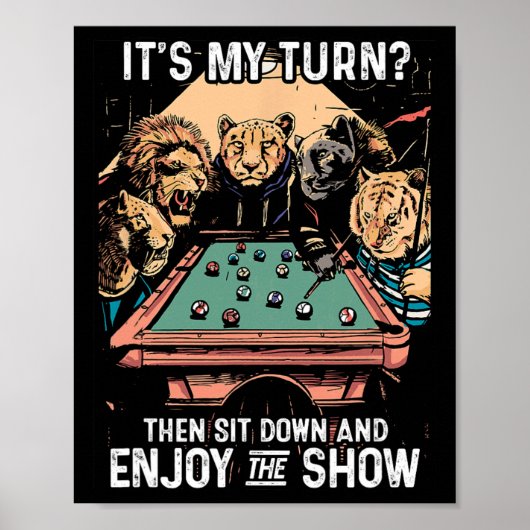 Poster Billard Rack Cue Stick Table de billard Playe Bill (Devant)